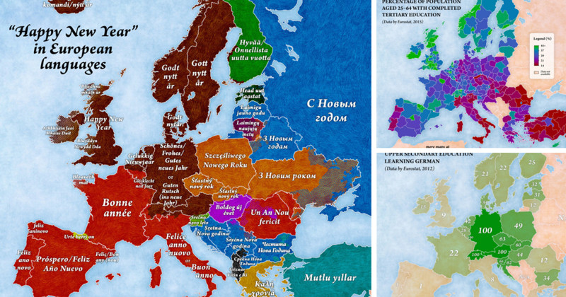 Удивительные карты Европы, которые помогут взглянуть на этот мир несколько иначе