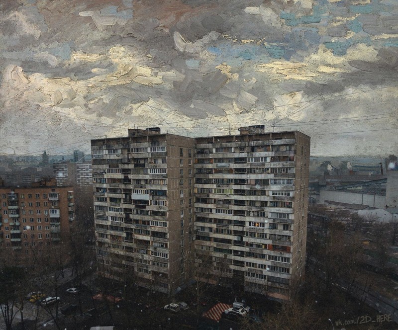 "Вид На Крыши Парижа" Винсент Ван Гог