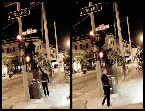 Перед инаугурацией Барака Обамы в Сан-Франциско переименовали улицу - Буш-стрит (Буш в переводе "куст"), в Обама-стрит