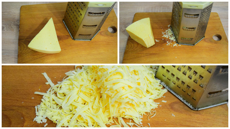 Сыр натираем 