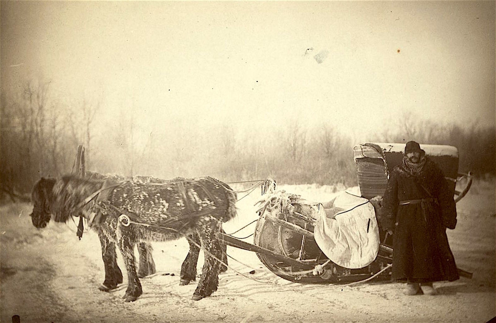 Фото ямщика в тулупе