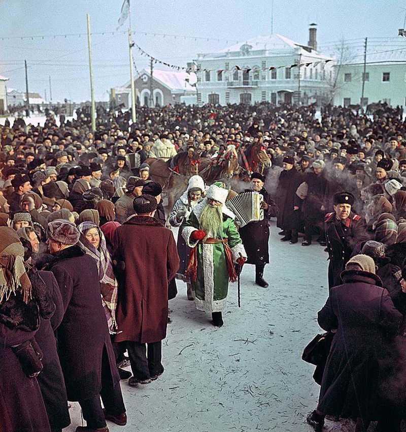 Праздник русской зимы в городе Суджа Курской области, Б. Кузьмин, 1969 год: