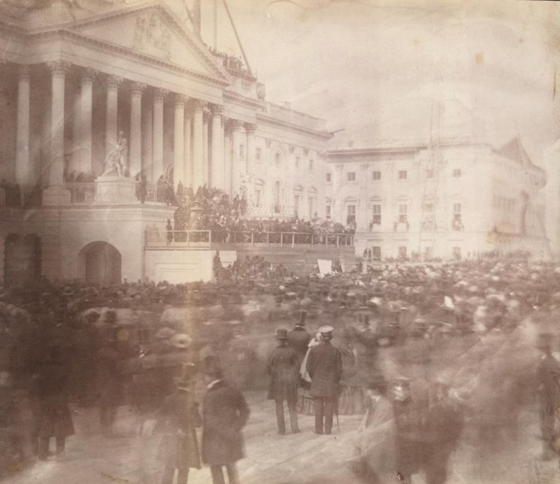 Инаугурация Джеймса Бьюкенена, 1857 год. Первая известная фотография президентских инаугураций.