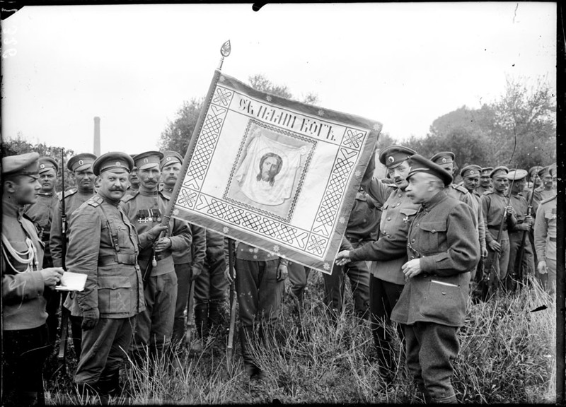 Русские солдаты в окопах на Западном фронте