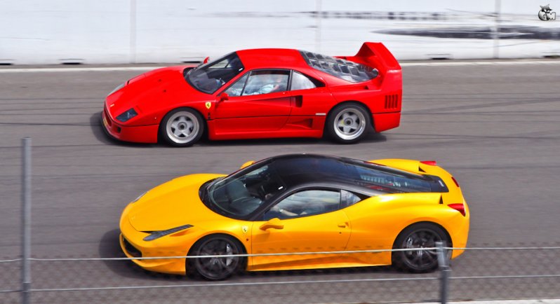 F40 и на фоне сегодняшних Ferrari выглядит бодрячком. По-крайней мере с виду…