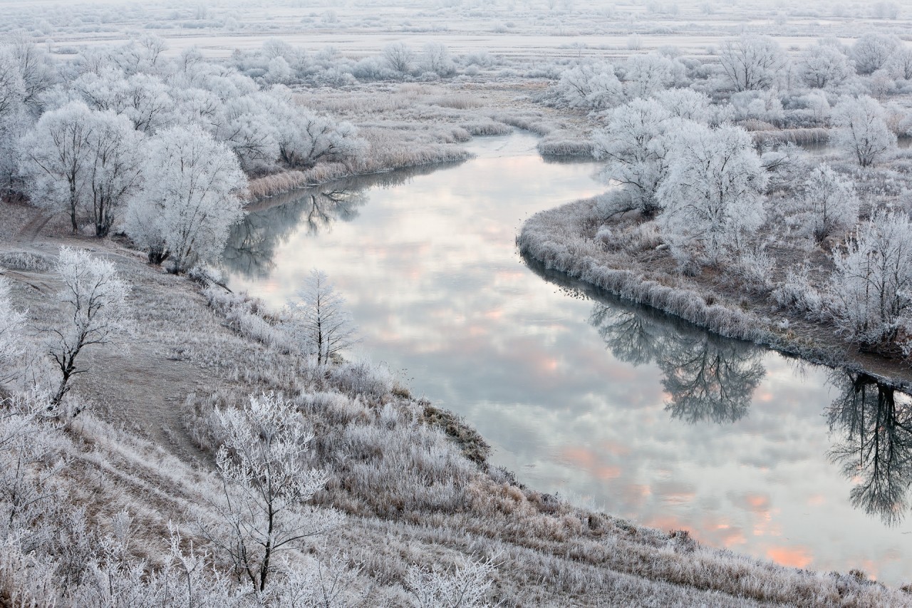 Зима природы Воронеж река Дон