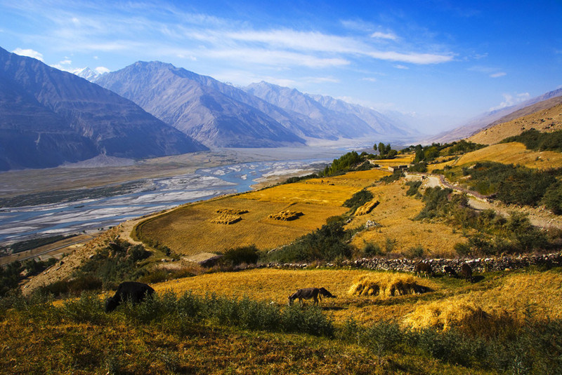 Река Пяндж — между Таджикистаном и Афганистаном