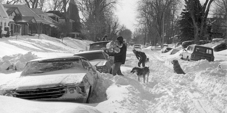 Снежные ретро-фото американских автомобилистов