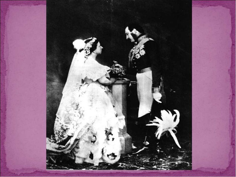 Одна из первых зафиксированных свадебных фотографий в мире. 1840 год, 10 февраля.