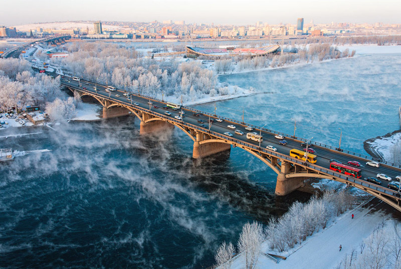 Красноярск с  высоты птичьего полета