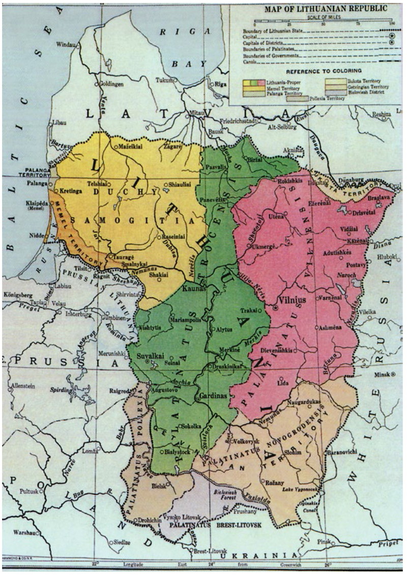 Проект границ литовского государства, 1920 год