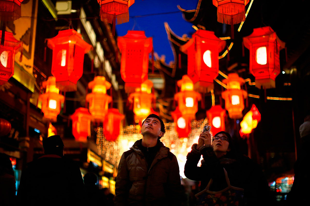 фестиваль фонарей в китае