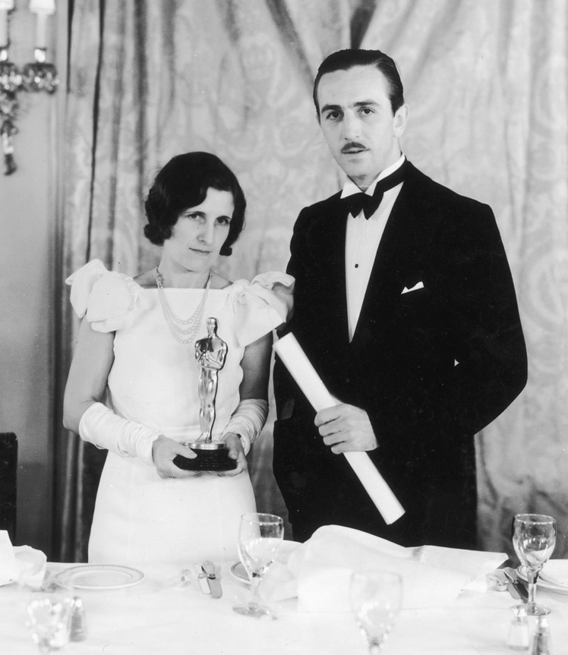 Лиллиэн и Уолт Дисней на приеме после получения премии "Оскар", 1935 год