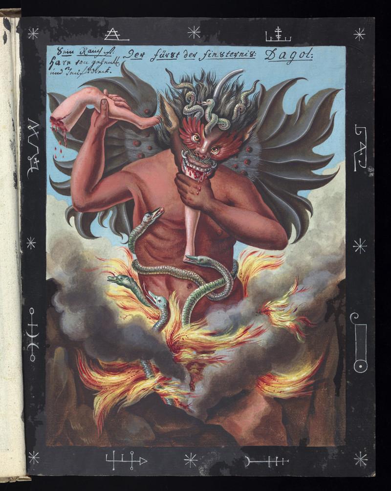 Дьявол и его слуги: демонические иллюстрации оккультной книги 18 века