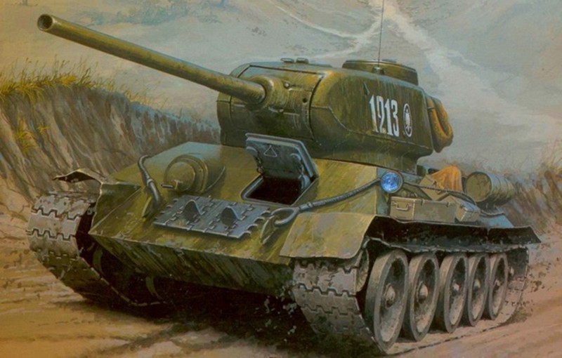 Танк Т-34-85 на рисунках