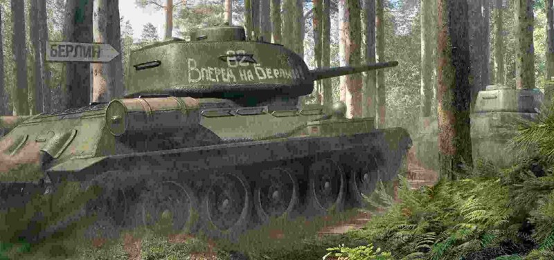 Танк Т-34-85 на рисунках