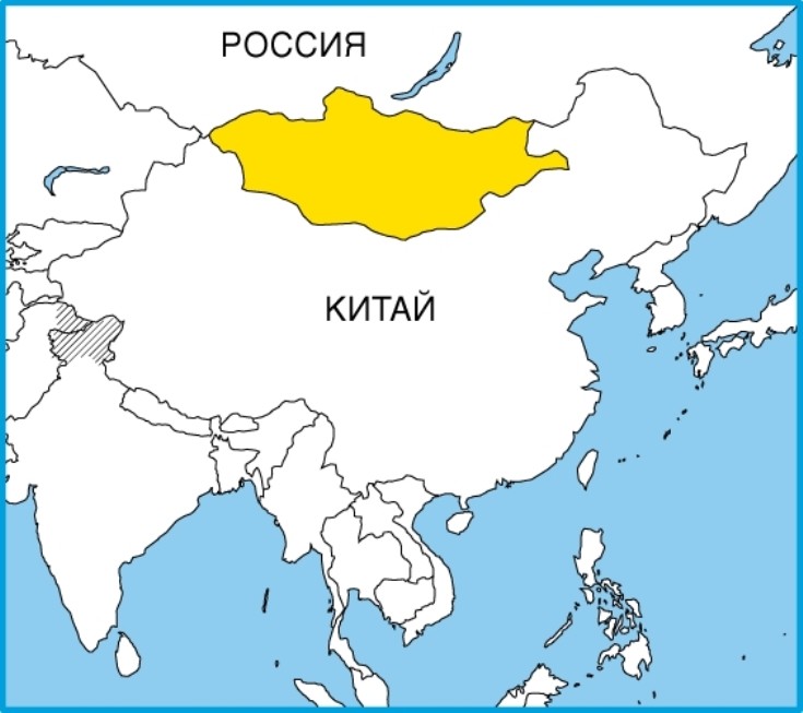 Монголия в какой части света. Карта России Монголии и Китая.