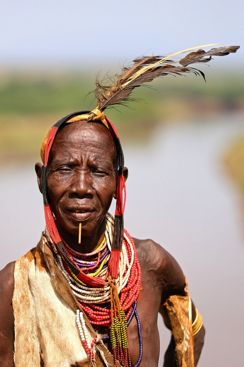 Женщина из племени Каро Корчо, Эфиопия