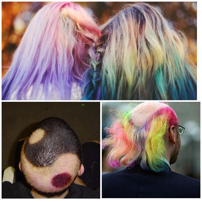 Волосы необычных цветов 