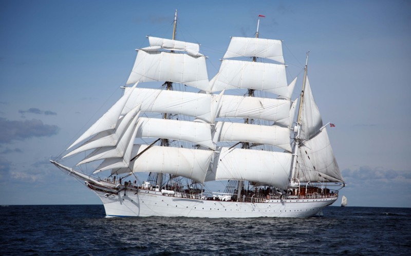  Самый большой и самый старый парусный корабль в Норвегии - барк «HNoMS Statsraad Lehmkuhl»