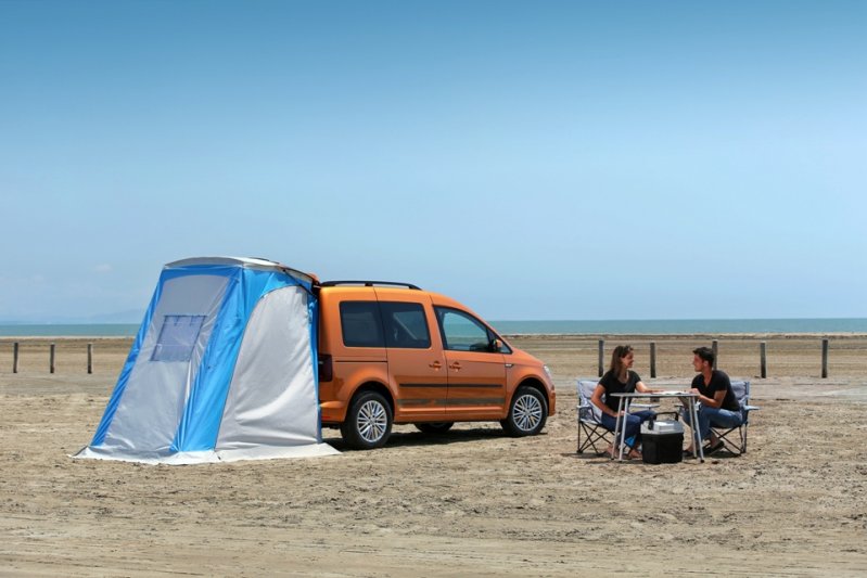 Volkswagen Caddy: палатка