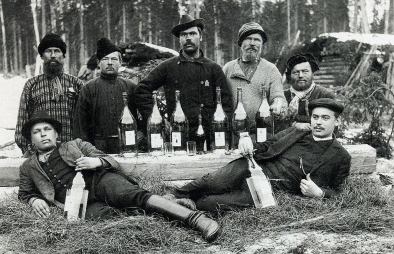 Артель лесорубов, 1910–е годы, Архангельская губерния, Российская империя