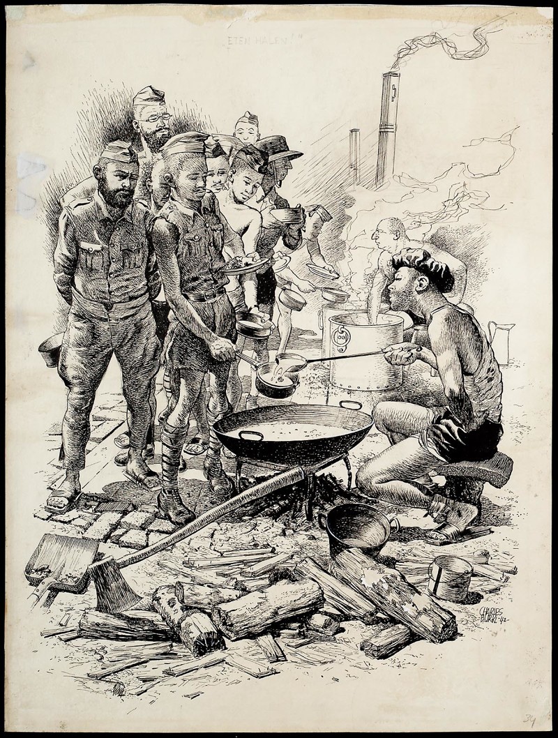 Рисунки бывших заключенных в японских лагерях голландской Ост-Индии