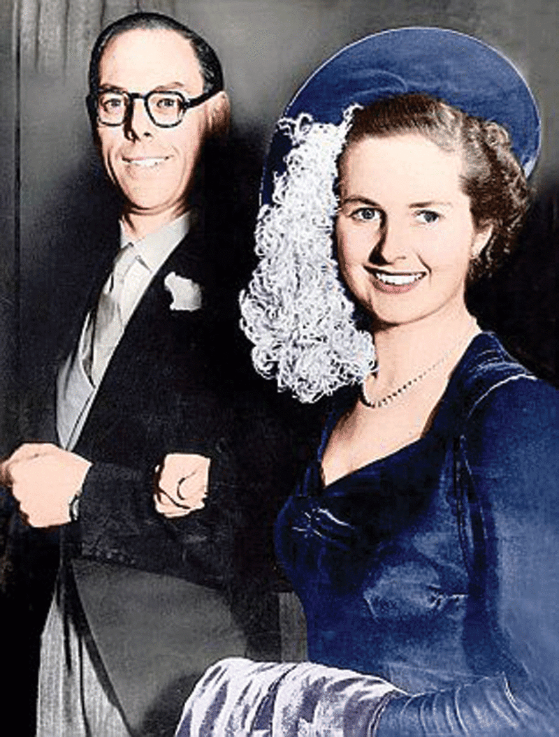 Маргарет Тэтчер на собственной свадьбе, Великобритания, 1951 год.  