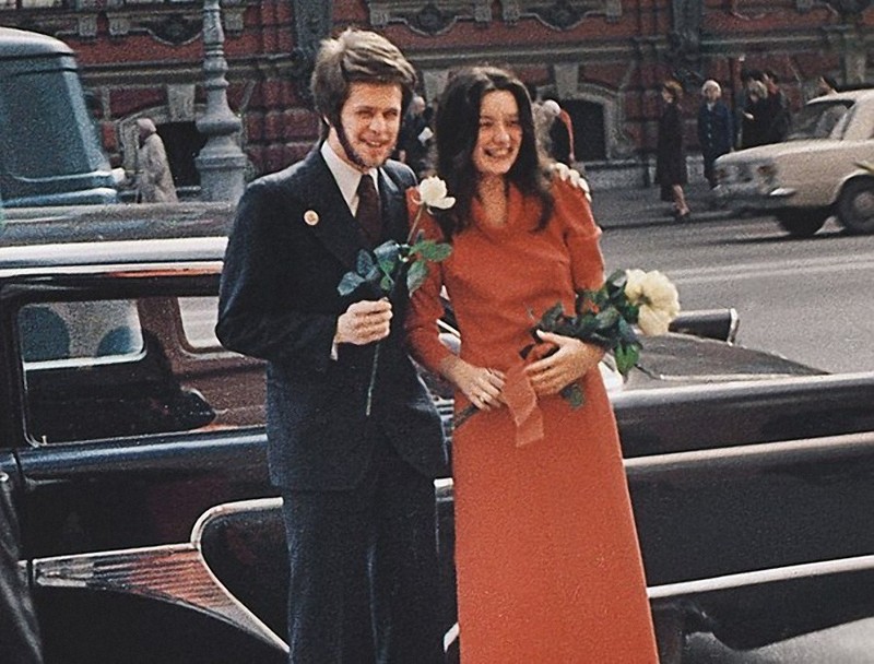 Свадьба Бориса Гребенщикова и Натальи Козловской, Ленинград, 1976 год.  