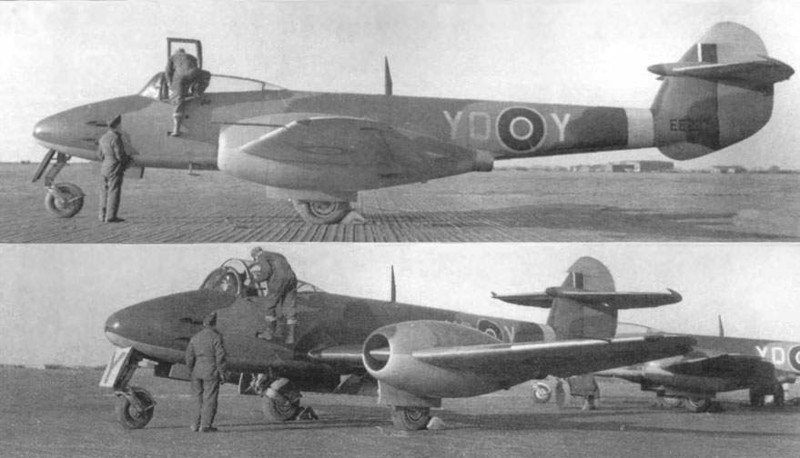 Первый британский реактивный истребитель "Gloster Meteor"