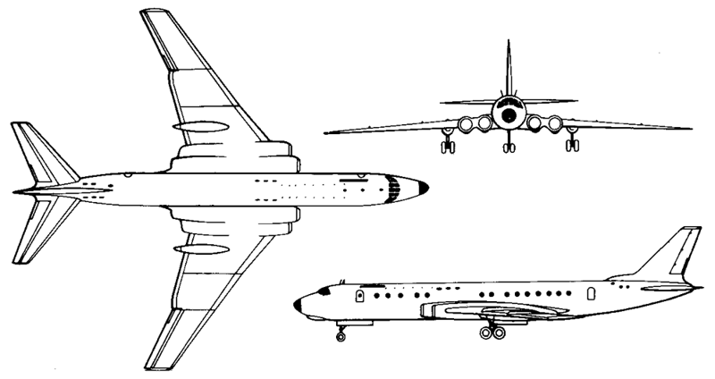 Экспортный вариант Ту-104, самолет Ту-110