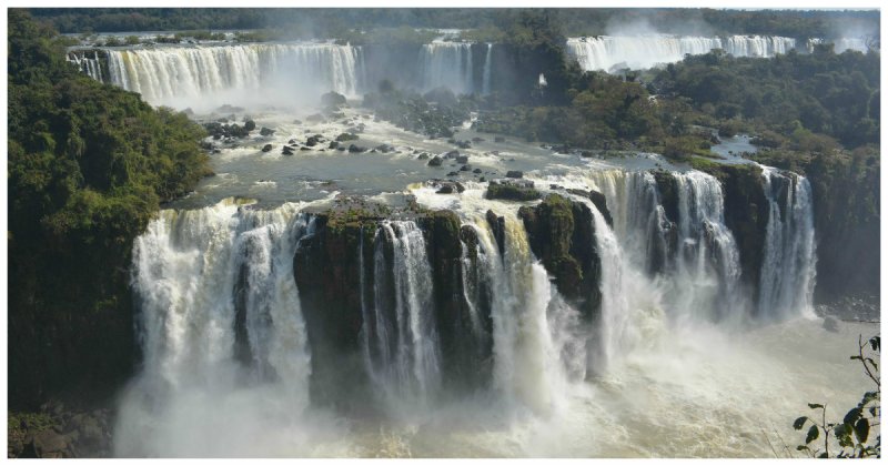 Дух захватывает! Головокружительное панорамное видео полета над бразильскими водопадами
