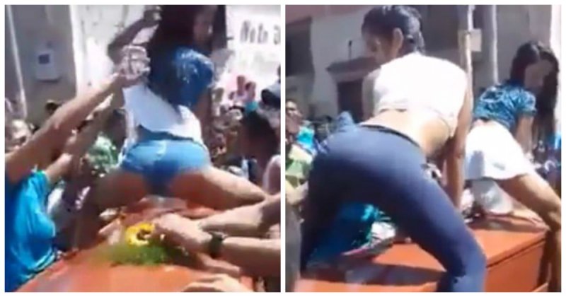 Две девушки станцевали тверк на гробу с покойником