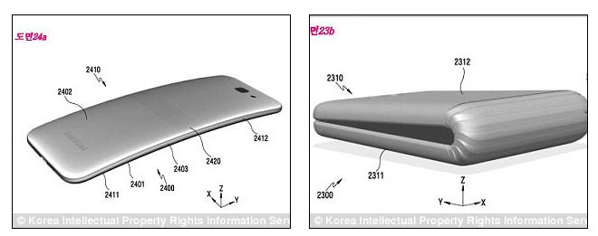 Чертежи демонстрируют дизайн складного устройства наподобие того, что готовится представить миру Samsung 