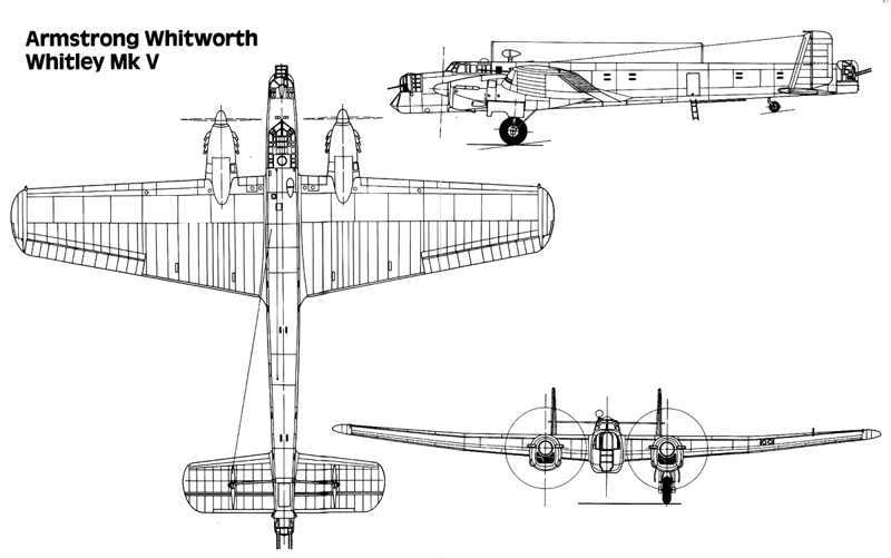 Британский бомбардировщик Armstrong Whitworth A.W.38 "Whitley"