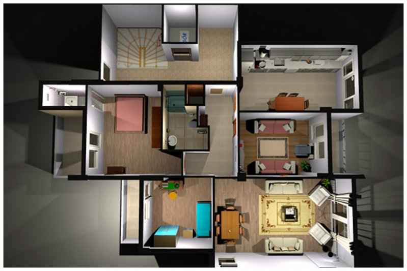 Милый дом от фишкинянина costa - визуализация в 3Д с планировкой мебели, этажей, домов с чертежами и прочим