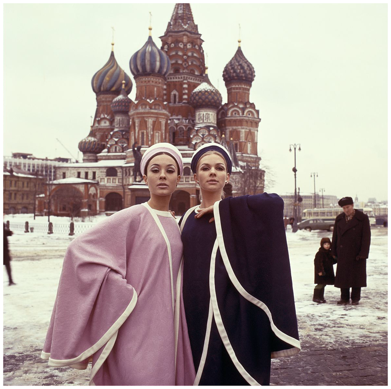 Москва становится модным местом для фотосессий западных фэшн-журналов, 1965 г.