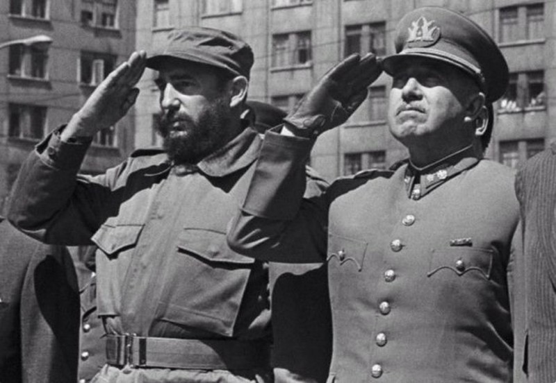Фидель Кастро и Аугусто Пиночет, Сантьяго, 1971 год, Чили