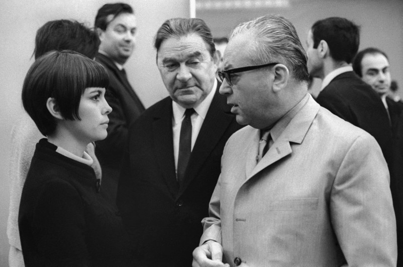 Мирей Матье, Леонид Утесов и Никита Богословский. 1967 год  