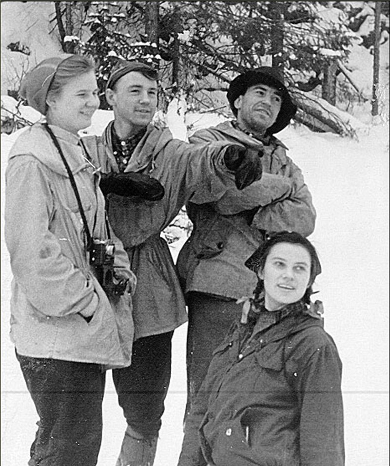 Одна из последних фотографий группы Дятлова. Северный Урал, 1959 год.