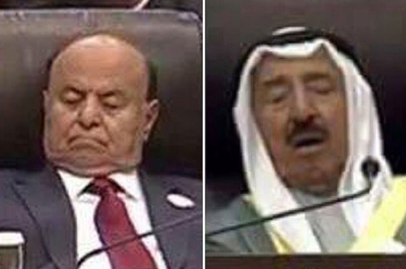 Арабские лидеры заснули на саммите