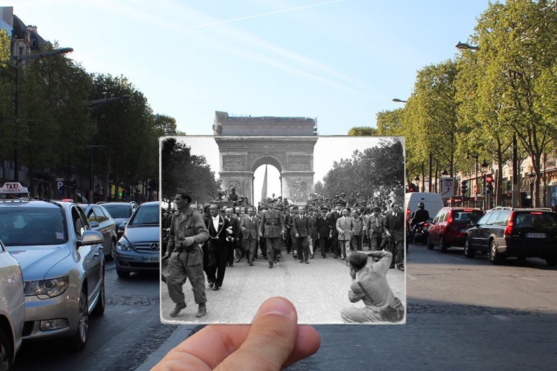 1940 г. Визит Гитлера к Триумфальной арке