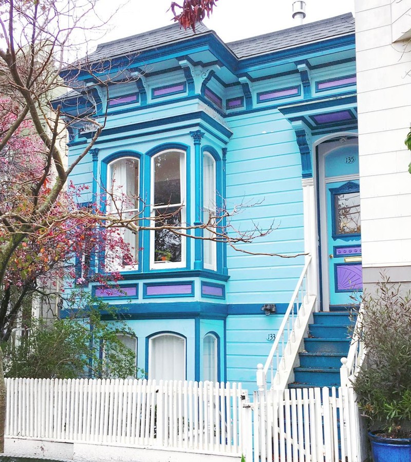 Сказочные фасады домиков в Сан-Франциско
