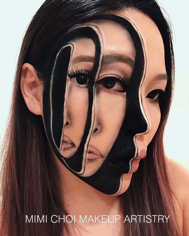 Девушка создает умопомрачительные оптические иллюзии на собственном лице