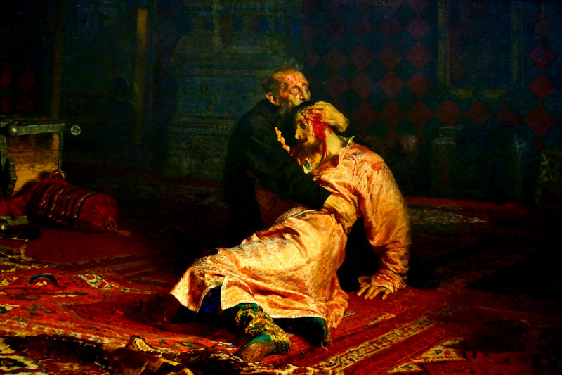 Илья Репин. «Иван Грозный и сын его Иван 16 ноября 1581 года», 1883–1885 годы