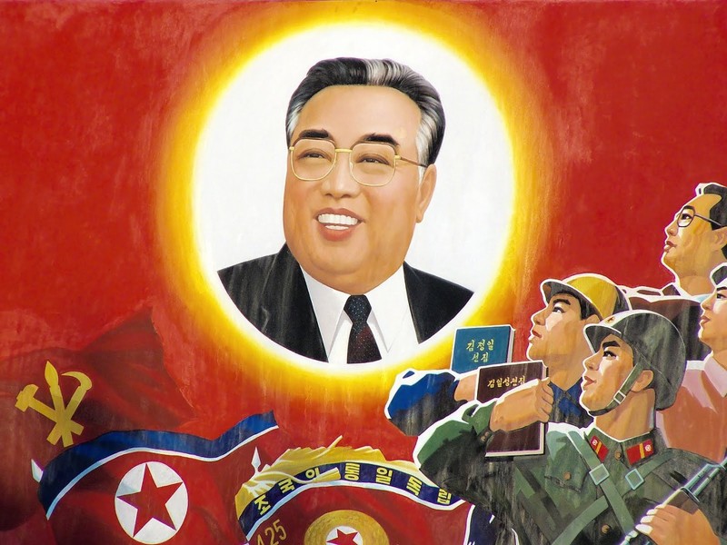 Северокорейская живопись: и гвозди в голову вбивают и шнурки завязывают