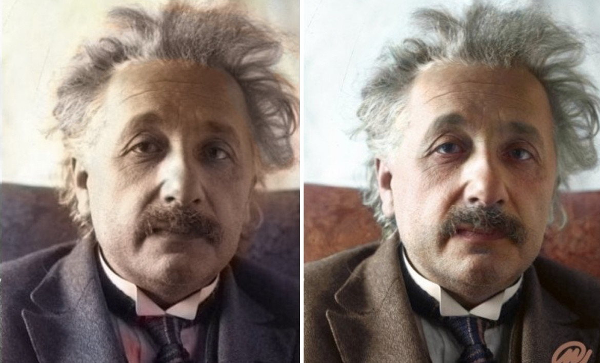 Альберт Эйнштейн ретушь