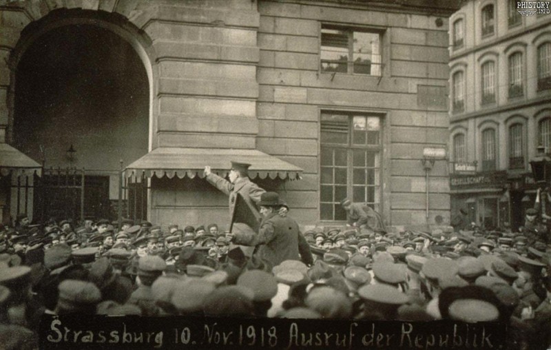 Страсбург. Эльзасская советская республика. 10 ноября 1918 года.