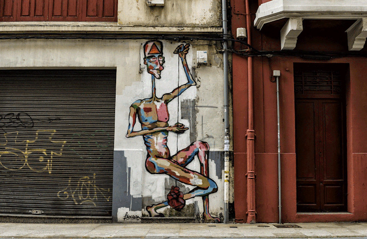 Фотограф превращает уличное граффити в анимированные GIF-изображения