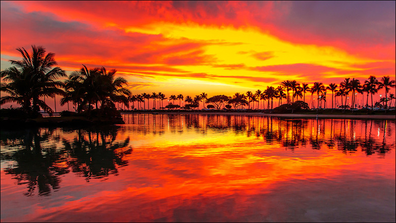 А еще Гавайи – место с потрясающими по красоте закатами!
